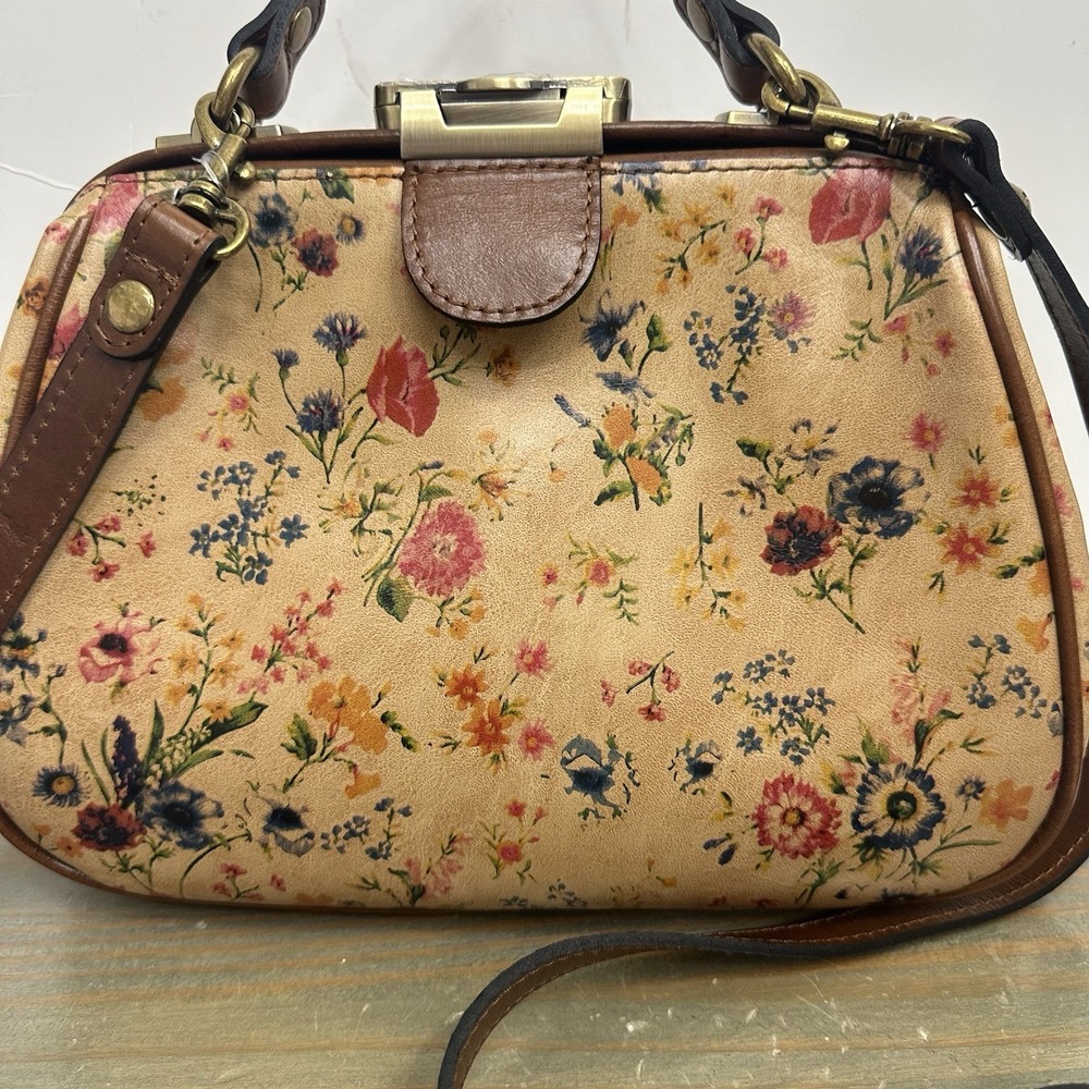 New Patricia‎ Nash Prairie Rose Gracchi Crossbody Satchel Bag Leather NWT - Picture 6 of 16